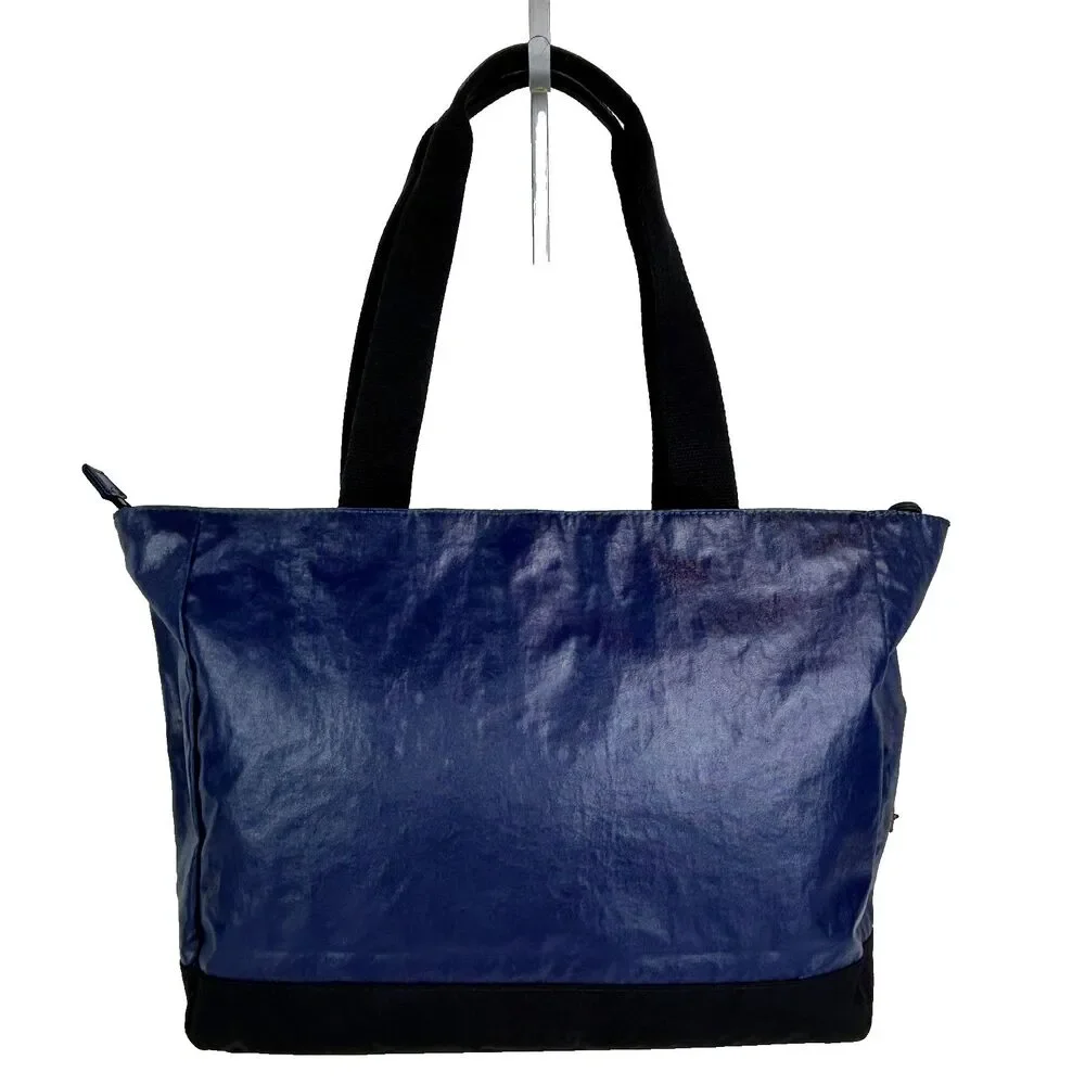 Kipling Luna Nylon Double Handle Tote Bag Lacquer Indigo Blue w/ Davina Monkey
